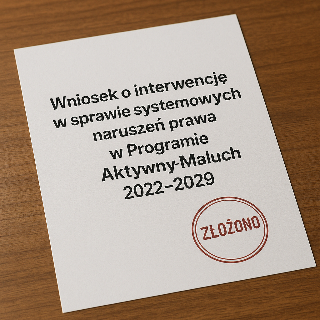 Wniosek o interwencję u RPO - Maluch